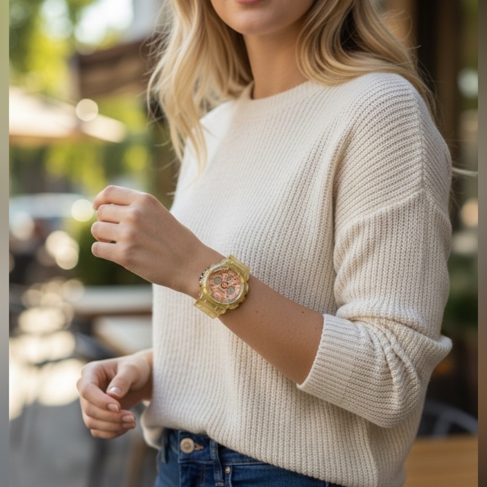 Casio G-Shock Translucent Yellow Watch